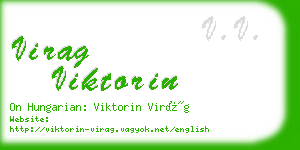 virag viktorin business card